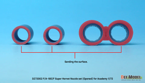 DEFモデル DZ72002 1/72 F/A-18E/F/G スーパーホーネット用排気ノズル オープン(アカデミー用)