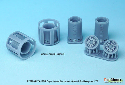 DEFモデル DZ72004 1/72 F/A-18E/F/G スーパーホーネット用排気ノズル オープン(ハセガワ用)