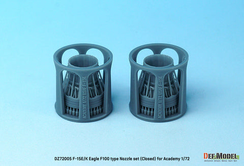 DEFモデル DZ72005 1/72 F-15E/K イーグル用F100型排気ノズル クローズ(アカデミー用)