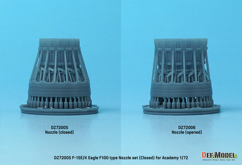 DEFモデル DZ72005 1/72 F-15E/K イーグル用F100型排気ノズル クローズ(アカデミー用)