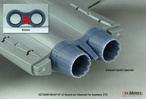 DEFモデル DZ72008 1/72 韓国空軍 KF-21 ポラメ 排気ノズル オープン (アカデミー用)