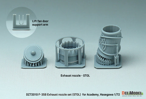 DEFモデル DZ72010 1/72 F-35B ライトニングII 排気ノズル STOL状態 (アカデミー/ ハセガワ用)