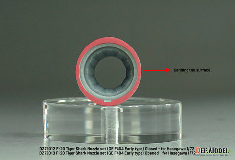 DEFモデル DZ72012 1/72 F-20 タイガーシャーク GE YF404-100 排気ノズル クローズ (ハセガワ用)