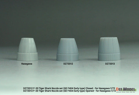 DEFモデル DZ72012 1/72 F-20 タイガーシャーク GE YF404-100 排気ノズル クローズ (ハセガワ用)