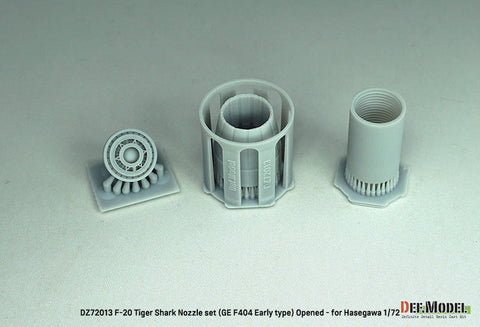 DEFモデル DZ72013 1/72 F-20 タイガーシャーク GE YF404-100 排気ノズル オープン(ハセガワ用)