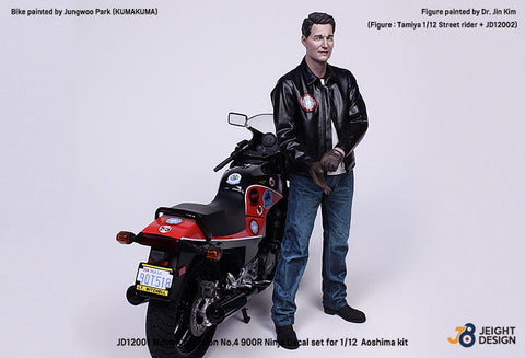 DEFモデル JD12001 1/12 GPZ900R Ninja デカールセット - ムービーコレクション No.4 (アオシマ用)