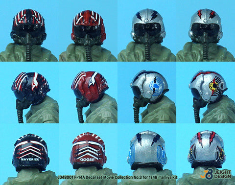 DEFモデル JD48001 1/48 F-14A デカールセット ムービーコレクション No.1 (タミヤ用)