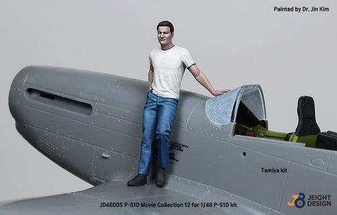 DEFモデル JD48005 1/48 P-51D マスタング デカールセット ムービーコレクション No.12 フィギュア付き (タミヤ/ 他キット用)