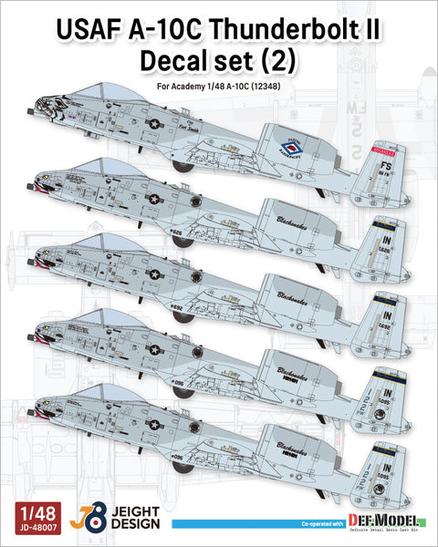 DEFモデル JD48007 1/48 USAF A-10C デカールセット (2) (アカデミー用)