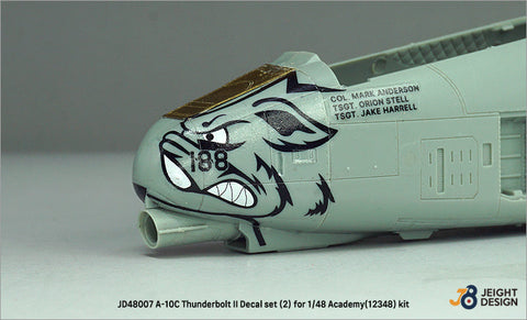 DEFモデル JD48007 1/48 USAF A-10C デカールセット (2) (アカデミー用)
