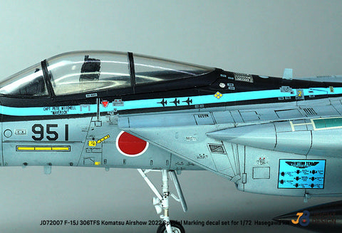 DEFモデル JD72007 1/72 F-15J 306SQ 小松航空祭 2022 - マーベリックスペシャル デカールセット(ハセガワ用)