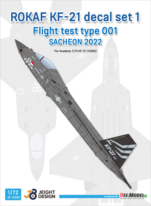 DEFモデル JD72009 1/72 韓国空軍 KF-21 ポラメ 1 - フライトテスト No.001 サチョン2023 (アカデミー用)