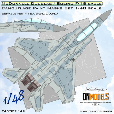 DNモデル 48/827-142 1/48 F-15 イーグル迷彩塗装マスクセット(全キット用)