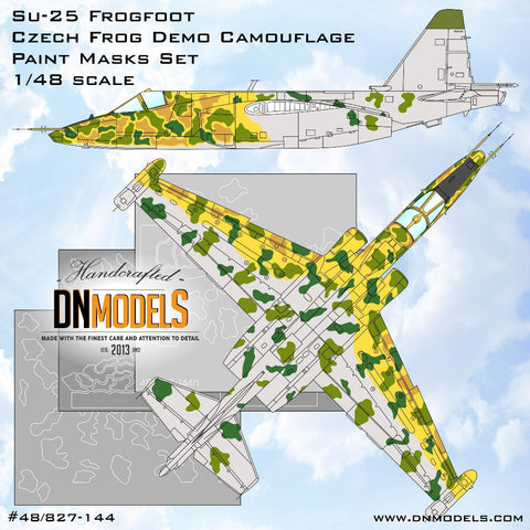 DNモデル 48/827-144 1/48 チェコフロッグ Su-25 フロッグフット デモ迷彩塗装マスクセット(全キット用)