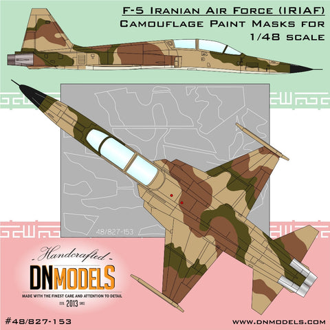DNモデル 48/827-153 1/48 F-5 イラン空軍 /IRIAF/ 迷彩塗装マスク(全キット用)