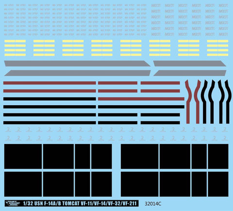 DXM 01-3312 1/32 アメリカ海軍 F-14A/B トムキャット VF-11/VF-14/VF-32/VF-211