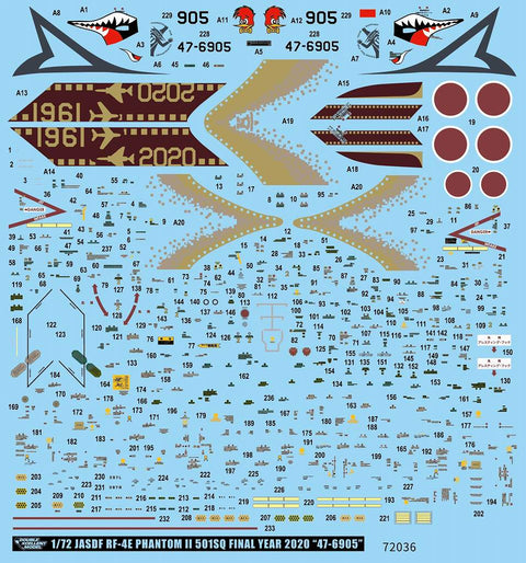 DXM 01-7136 1/72 航空自衛隊 RF-4E ファントムII 501SQ ファイナルイヤー 2020 #47-6905(洋上迷彩)