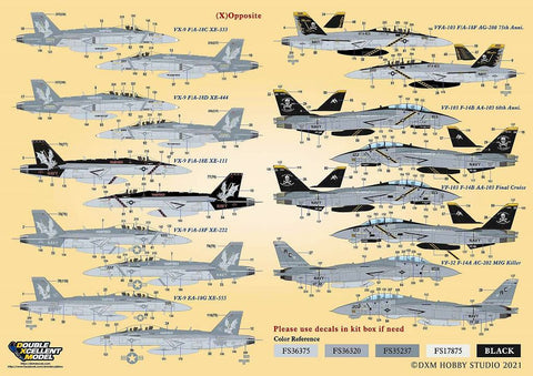 DXM 11-1113 1/144 アメリカ海軍 F-14AB/F/A18CDEF & EA-18G
