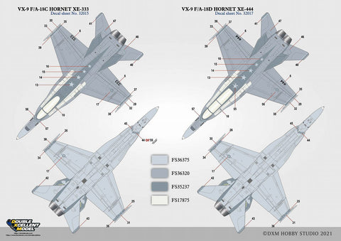 DXM 11-3216 1/32 アメリカ海軍 F/A-18C & F/A-18D ホーネット VX-9 ヴァンパイアーズ
