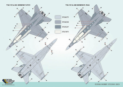 DXM 11-4151 1/48 アメリカ海軍/アメリカ海兵隊 F/A-18C & F/A-18D ホーネット VX-9 ヴァンパイアーズ