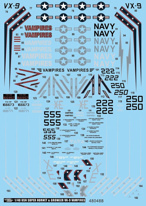 DXM 11-4352 1/48 アメリカ海軍 F/A-18E/F & EA-18G VX-9 ヴァンパイアーズ