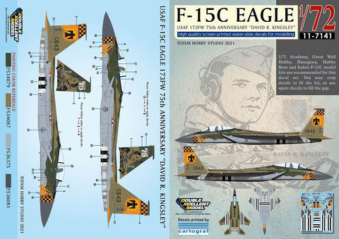 DXM 11-7141 1/72 アメリカ空軍 F-15C 第173戦闘航空団 75周年 "デビッド・リチャード・キングスリー"