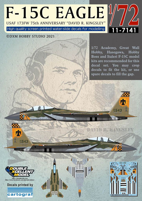 DXM 11-7141 1/72 アメリカ空軍 F-15C 第173戦闘航空団 75周年 "デビッド・リチャード・キングスリー"