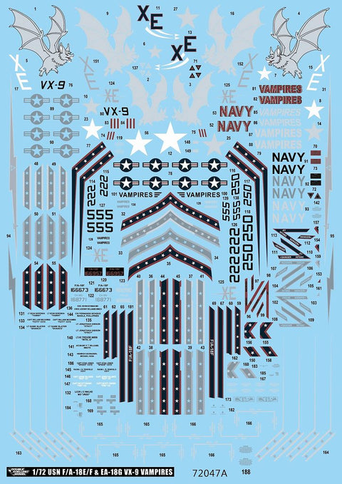 DXM 11-7247 1/72 アメリカ海軍 F/A-18E/F & EA-18G VX-9 ヴァンパイアーズ