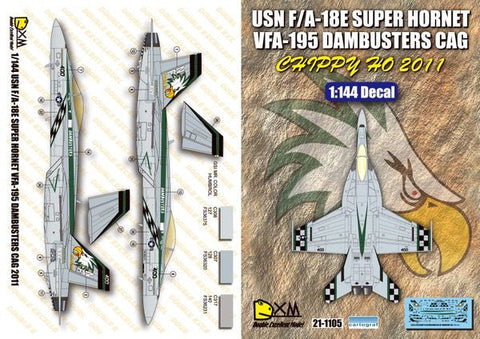 DXM 21-1105 1/144 アメリカ海軍 F/A-18E VFA-195 ダムバスターズ 2011 チィッピーホー