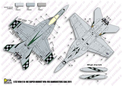 DXM 21-3402 1/32 アメリカ海軍 F/A-18E VFA-195 ダムバスターズ 2011 チィッピーホー