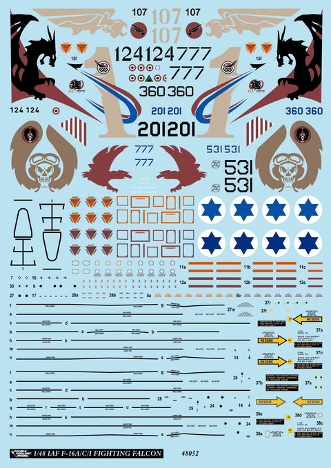 DXM 21-4156 1/48 イスラエル空軍 F-16 ファイティングファルコン コレクション#1