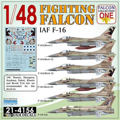 DXM 21-4156 1/48 イスラエル空軍 F-16 ファイティングファルコン コレクション#1