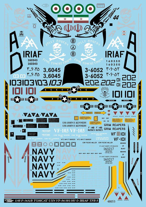 DXM 21-4157 1/48 アメリカ海軍 F-14A/B VF-84/101/103/ & IRIAF コレクション 1