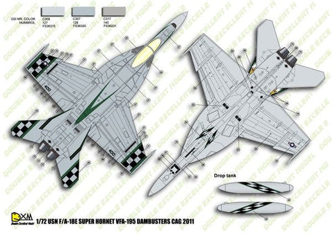 DXM 21-7106 1/72 アメリカ海軍 F/A-18E VFA-195 ダムバスターズ 2011 チィッピーホー
