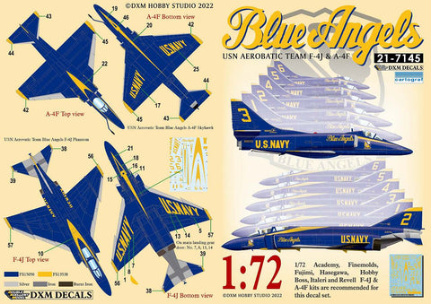 DXM 21-7145 1/72 アメリカ海軍 A-4F & F-4J エアロバティックチーム ブルーエンジェルス