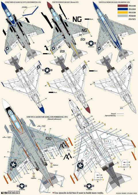 DXM 21-7155 1/72 アメリカ海軍/アメリカ海兵隊 F-4B/J/N ファントム コレクション 3