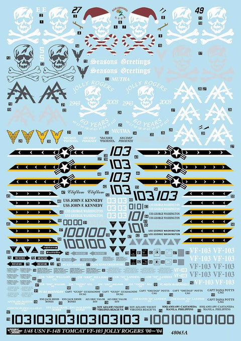 DXM 31-4270 1/48 アメリカ海軍 F-14B トムキャット VF-103 ジョリーロジャース 2000-2004