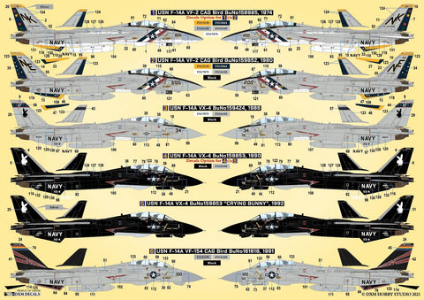DXM 41-4268 1/48 アメリカ海軍 F-14A VF-2/VX-4/VF-154 トムキャットコレクション #4