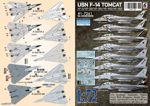 DXM 1/72 41-7261 アメリカ海軍 F-14A VF-2/VF-33/VF-101/VF-102/VF-201 F-14 トムキャットコレクション #6