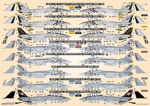 DXM 1/72 41-7261 アメリカ海軍 F-14A VF-2/VF-33/VF-101/VF-102/VF-201 F-14 トムキャットコレクション #6
