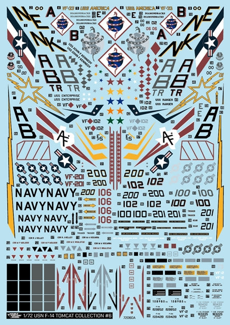 DXM 1/72 41-7261 アメリカ海軍 F-14A VF-2/VF-33/VF-101/VF-102/VF-201 F-14 トムキャットコレクション #6