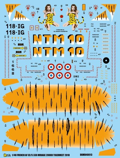 DXM 51-4116 1/48 フランス空軍 M2000D EC5/330 タイガーミート 2010