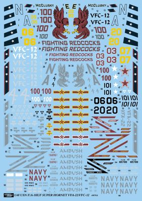 DXM 51-4272 1/48 アメリカ海軍 F/A-18E/F スーパーホーネット VFA-22 & VFC-12(ハセガワ,Meng, レベル用)