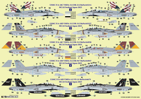 DXM 51-4275 1/48 アメリカ海兵隊 F/A-18C/D ホーネット VMFA-312 チェッカーボーズ (ハセガワ,キネティック,ホビーボス用)