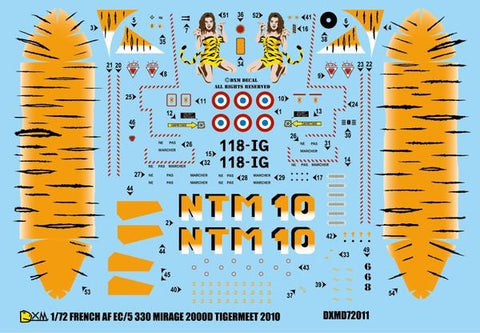 DXM 51-7110 1/72 フランス空軍 M2000D EC5/330 タイガーミート 2010
