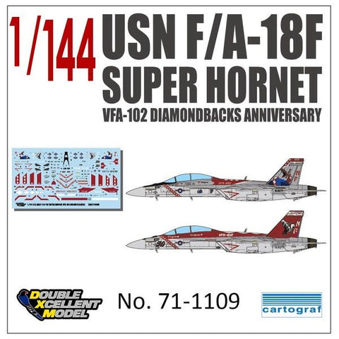 DXM 71-1109 1/144 アメリカ海軍 F/A-18F スーパーホーネット VFA-102 ダイヤモンドバックス