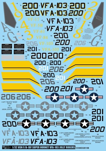 DXM 91-3308 1/32 アメリカ海軍 F/A-18Fスーパーホーネット VFA-103 ジョリー・ロジャース