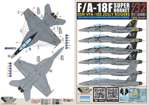 DXM 91-3308 1/32 アメリカ海軍 F/A-18Fスーパーホーネット VFA-103 ジョリー・ロジャース
