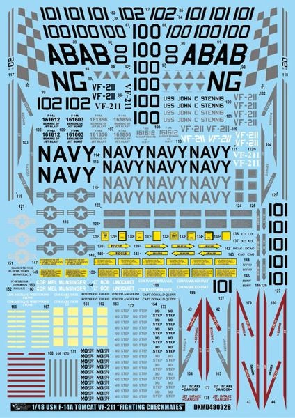 DXM 91-4338 1/48 アメリカ海軍 F-14A トムキャット VF-211 チェックメイツ