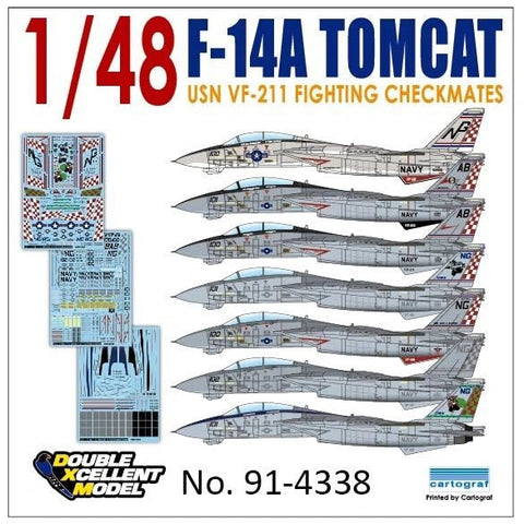 DXM 91-4338 1/48 アメリカ海軍 F-14A トムキャット VF-211 チェックメイツ